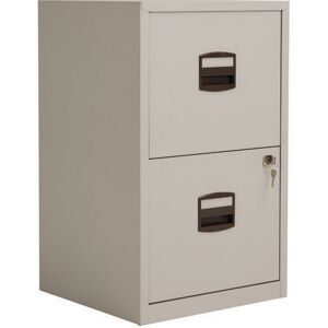 Bisley 2 Drawer Home Filing Cabinet A4 413x400x672mm Goose Grey Pfa2-87