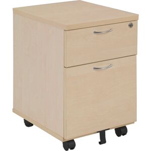 Jemini 2 Drawer Mobile Pedestal 404x500x595mm Maple Kf72083