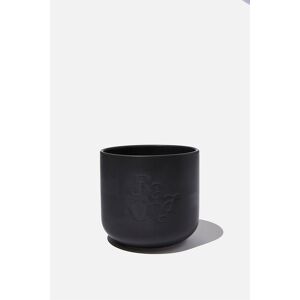 Typo Midi Shaped Planter Matte Black Be Kind