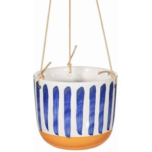 Sass & Belle Paros Blue Striped Hanging Planter