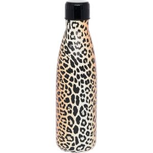 Whsmith Leopard Print 500ml Stainless Steel Metal Water Bottle