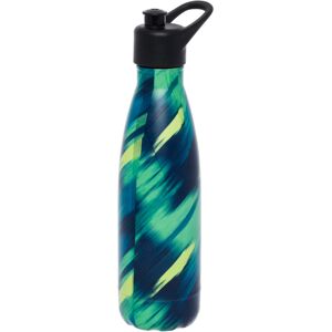 Whsmith Blue And Green Abstract Design 500ml Stainless Steel Metal Water Bottle