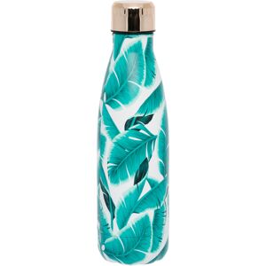 Whsmith Palm Leaves Design 500ml Stainless Steel Metal Water Bottle