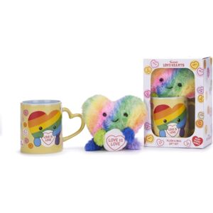 POSH PAWS INTERNATIONAL Love Hearts Rainbow Heart Mug And Plush Set POSH PAWS INTERNATIONAL Love Hearts Rainbow Heart Mug And Plush Set