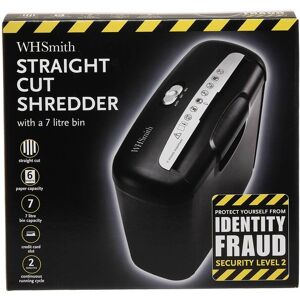 Whsmith Black 7 Litre Straight Cut Shredder