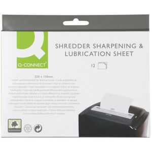 Q-Connect Shredder Sharpening And Lubrication Sheet 220x150mm (Pack Of 12) Kf18470