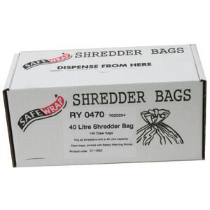 Value Product Safewrap Shredder Bag 40 Litre (Pack Of 100) Ry0470