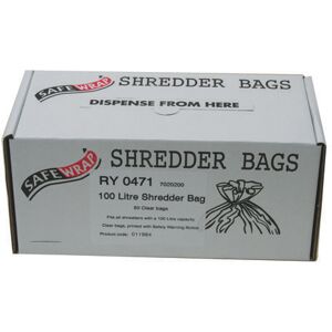 Value Product Safewrap Shredder Bag 100 Litre (Pack Of 50) Ry0471