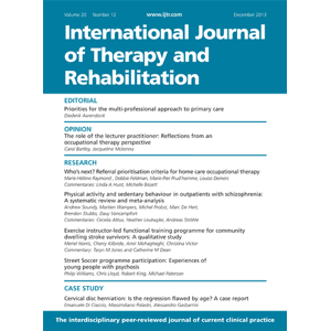 Mark Allen Healthcare Ltd International Journal Of Therapy And Rehabilitation