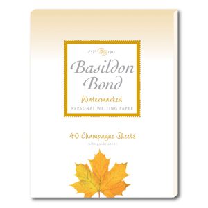 Basildon Bond P4to 178x229mm Writing Pad 40 Sheet Champagne