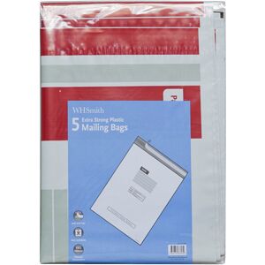 Whsmith Polythene Mailing Bags 410 X 500mm (Pack Of 5)