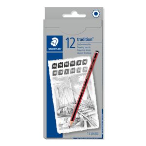 Staedtler Tradition Sketching Pencils 6b-2h (Pack Of 12)