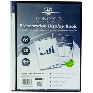 Concord Black 20 Pocket Presentation Display Book