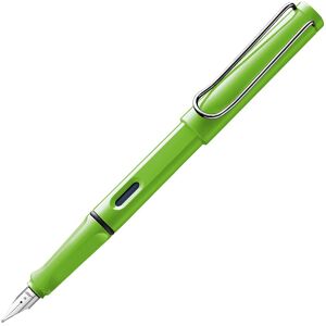 Lamy Safari Green Fountain Pen, Medium Nib, Blue Ink