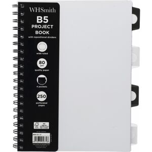 Whsmith Transparent Frosted B5 Wide Ruled Project Notebook