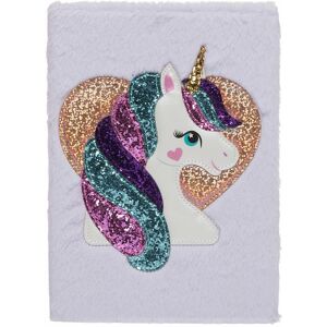 Whsmith A5 Lilac Unicorn Plush Notebook