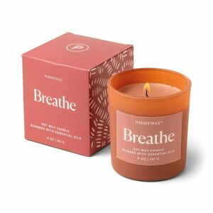Paddywax Wellness Red Glass Vessel Breathe Candle
