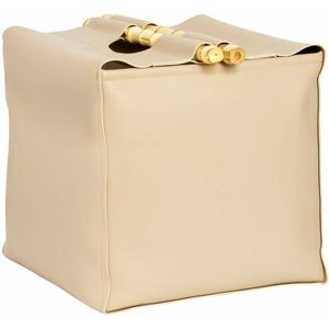 Style Sisters Nude Pu Leather Storage With Bamboo Handles