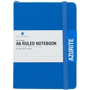 Whsmith Moderno Colour A6 Azurite Ruled Softback Notebook