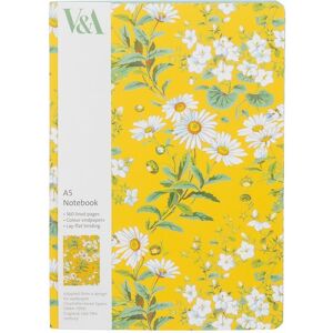 V&a A5 Luxury Yellow Flowers Notebook