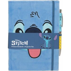 Disney'S Stitch A5 Plush Notebook With Pen