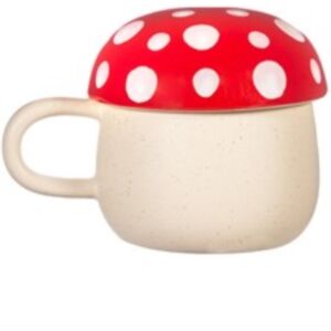 Sass & Belle Red Mushroom Mug With Lid Sass & Belle Red Mushroom Mug With Lid