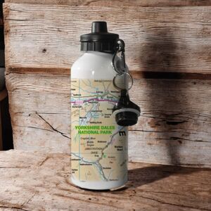 The Sugar Shed Os Map 600ml Metal Water Bottle - Yorkshire Dales National Park The Sugar Shed Os Map 600ml Metal Water Bottle - Yorkshire Dales National Park