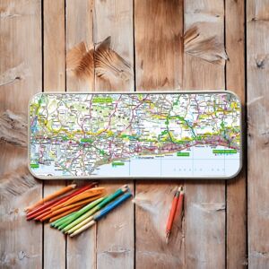 The Sugar Shed Os Map Metal Pencil Tin - South Downs National Park The Sugar Shed Os Map Metal Pencil Tin - South Downs National Park