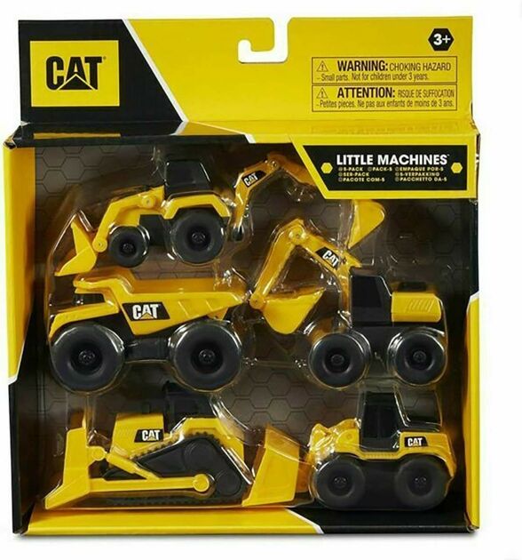 Cat Constuction Little Machine Vehicles 5 Pack Toys