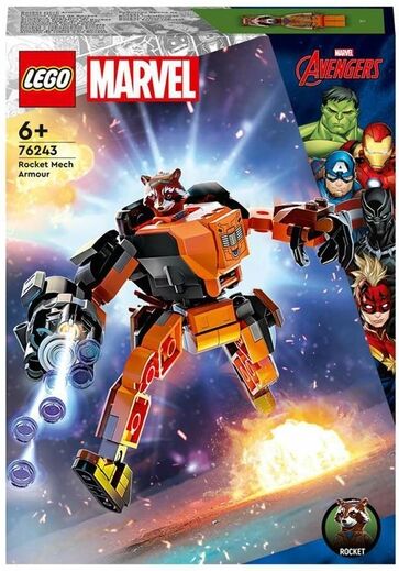 Lego Marvel Rocket Mech Armour Building Toy 76243