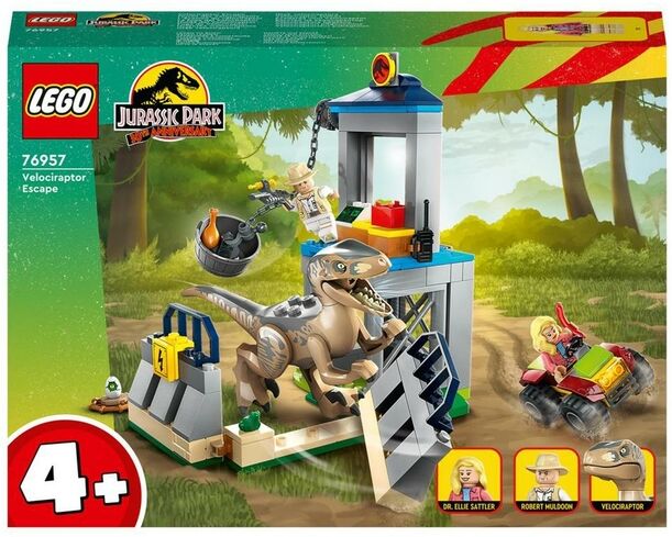 Lego Jurassic Park Velociraptor Escape Toy Set 76957