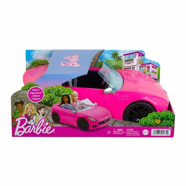 Mattel Barbie Pink Convertible Toy Car
