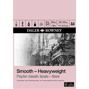 Daler-Rowney Smooth A4 Heavyweight Pad 220gsm 25 White Sheets