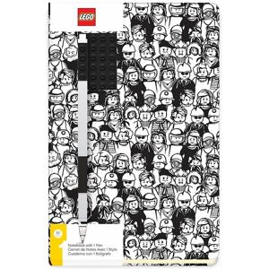 Lego 2.0 Journal - Minifigure Brick 4x6 Black W/ Gel Pen Black