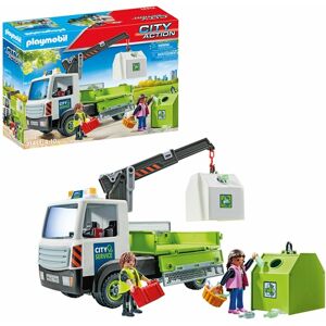 Playmobil 71431 City Life Glass Recycling Truck With Container Playset