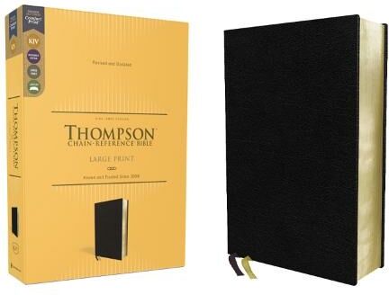 Zondervan Kjv, Thompson Chain-Reference Bible, Large Print, European Bonded Leather, Black, Red Letter, Comfort Print