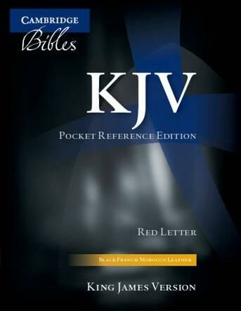 Cambridge University Press Kjv Pocket Reference Bible, Black French Morocco Leather With Zip Fastener, Red-Letter Text, Kj243:Xrz Black French Morocco Leather, With Zip Fastener