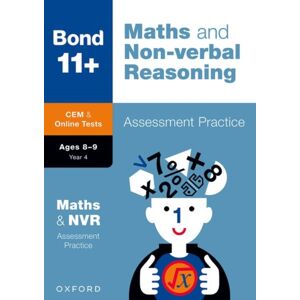 Oxford University Press Bond 11+ Cem Maths & Non-Verbal Reasoning Assessment Papers 8-9 Years (For Cambridge Select Insight)