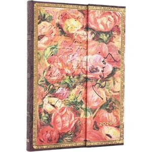 Little, Brown Book Group 2026 Renoir, Letter To Morisot (1892) (Embellished Manuscripts Collection) Midi 12-Month Horizontal Hardcover Flexi Dayplanner 2026 Renoir, Letter To Morisot (1892 (Wrap Closure)