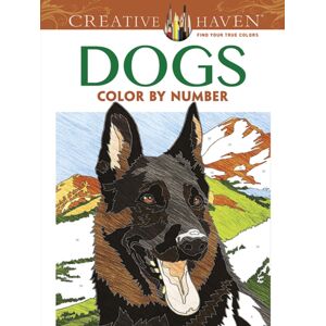 Dover Publications Inc. Creative Haven Dogs Color By Number Coloring Book