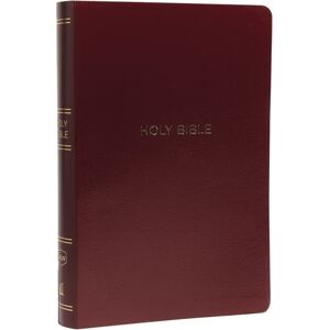 Thomas Nelson Publishers Nkjv Holy Bible, Giant Print Center-Column Reference Bible, Burgundy Leather-Look, 72,000+ Cross References, Red Letter, Comfort Print: King James Version