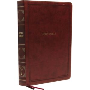 Thomas Nelson Publishers Nkjv Holy Bible, Super Giant Print Reference Bible, Brown Leathersoft, 43,000 Cross References, Red Letter, Comfort Print: King James Version