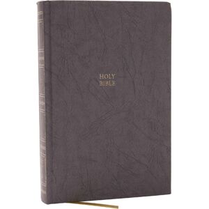 Thomas Nelson Publishers Kjv Holy Bible: Paragraph-Style Large Print Thinline With 43,000 Cross References, Gray Hardcover, Red Letter, Comfort Print: King James Version