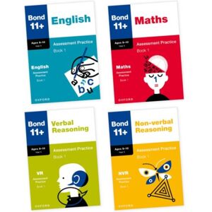 Oxford University Press Bond 11+ Assessment Practice Papers Bundle For Age 9-10: English, Maths, Non-Verbal Reasoning, Verbal Reasoning: Ready For The 2025 Exam For Gl Assessment & Other 11 Plus Exams
