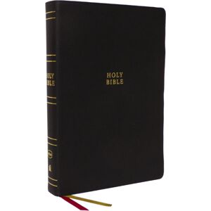 Thomas Nelson Publishers Nkjv Holy Bible, Super Giant Print Reference Bible, Black Genuine Leather, 43,000 Cross References, Red Letter, Comfort Print: King James Version