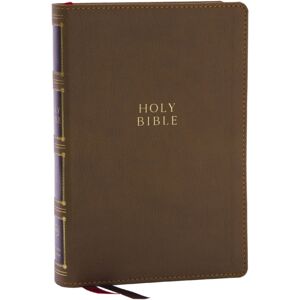 Thomas Nelson Publishers Kjv Holy Bible: Compact Bible With 43,000 Center-Column Cross References, Brown Leathersoft, Red Letter, Comfort Print (Thumb Indexing): King James Version