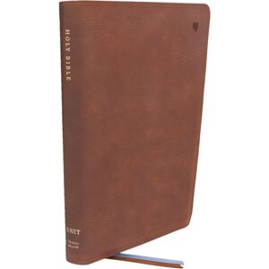 Thomas Nelson Publishers Net Bible, Large Print Thinline With Cross References, Brown Leathersoft, Comfort Print, (Thumb Indexed)