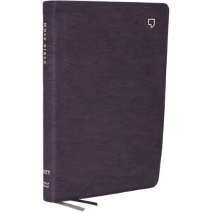 Thomas Nelson Publishers Net Bible, Large Print Thinline With Cross References, Purple Leathersoft, Comfort Print