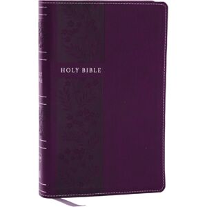 Thomas Nelson Publishers Nkjv Personal Size Large Print Bible With 43,000 Cross References, Purple Leathersoft, Red Letter, Comfort Print