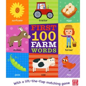 Hachette Children's Group First 100 Farm Words : A Board Book With A Lift-The-Flap Matching Game